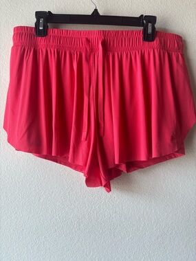 JoyLab Hot Pink Layered Athletic Shorts with Drawstring